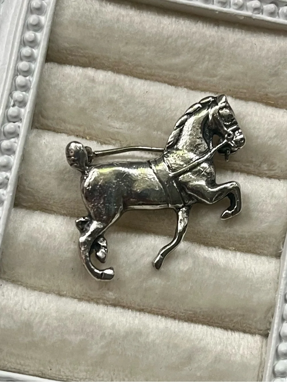 Vintage Rare Guglielmo Cini Horse Brooch Sterling Silver Horse pin 1.10” 6.41g